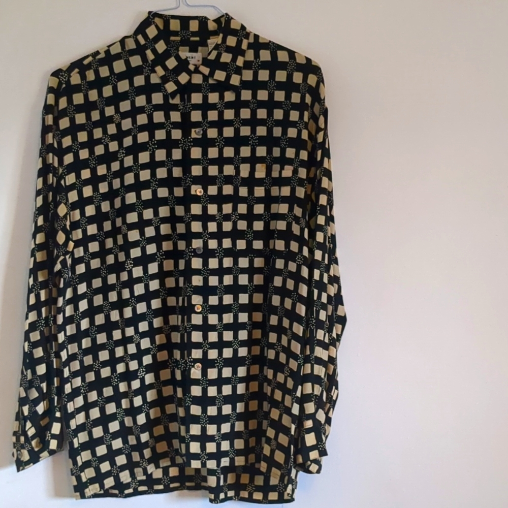 Vintage Equipment 100% Silk Shirt sz Med womens